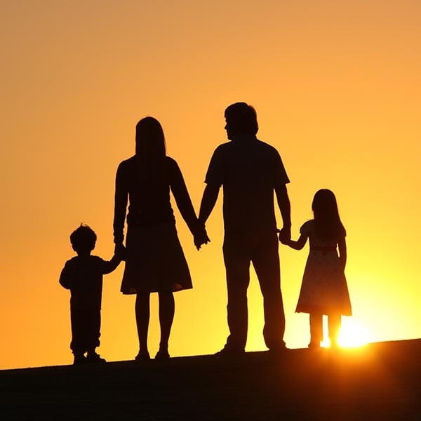 Enjoying sunsets as a family