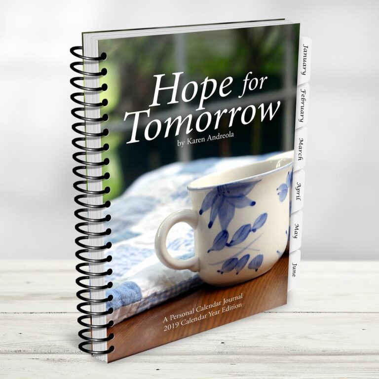 Hope for Tomorrow 2019 calendar journal