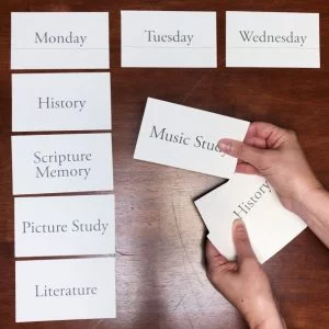 Subject Cards Homeschool Schedule Hack