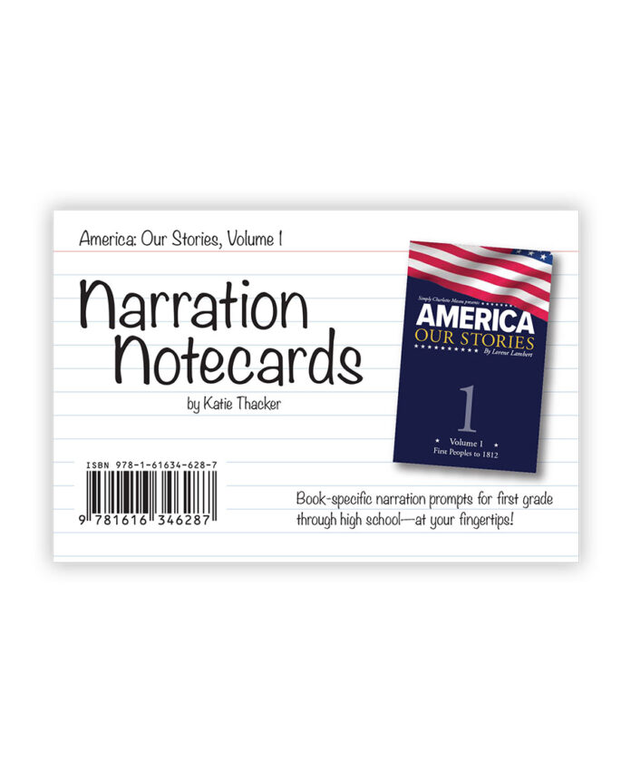 Narration Notecards for America: Our Stories, Volume 1